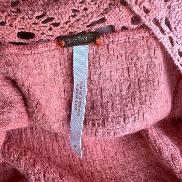 Free People Dress Womens 4 Small Sunrise Distress Tie Dye Boho Cottage Ruffle - Picture 2 of 13